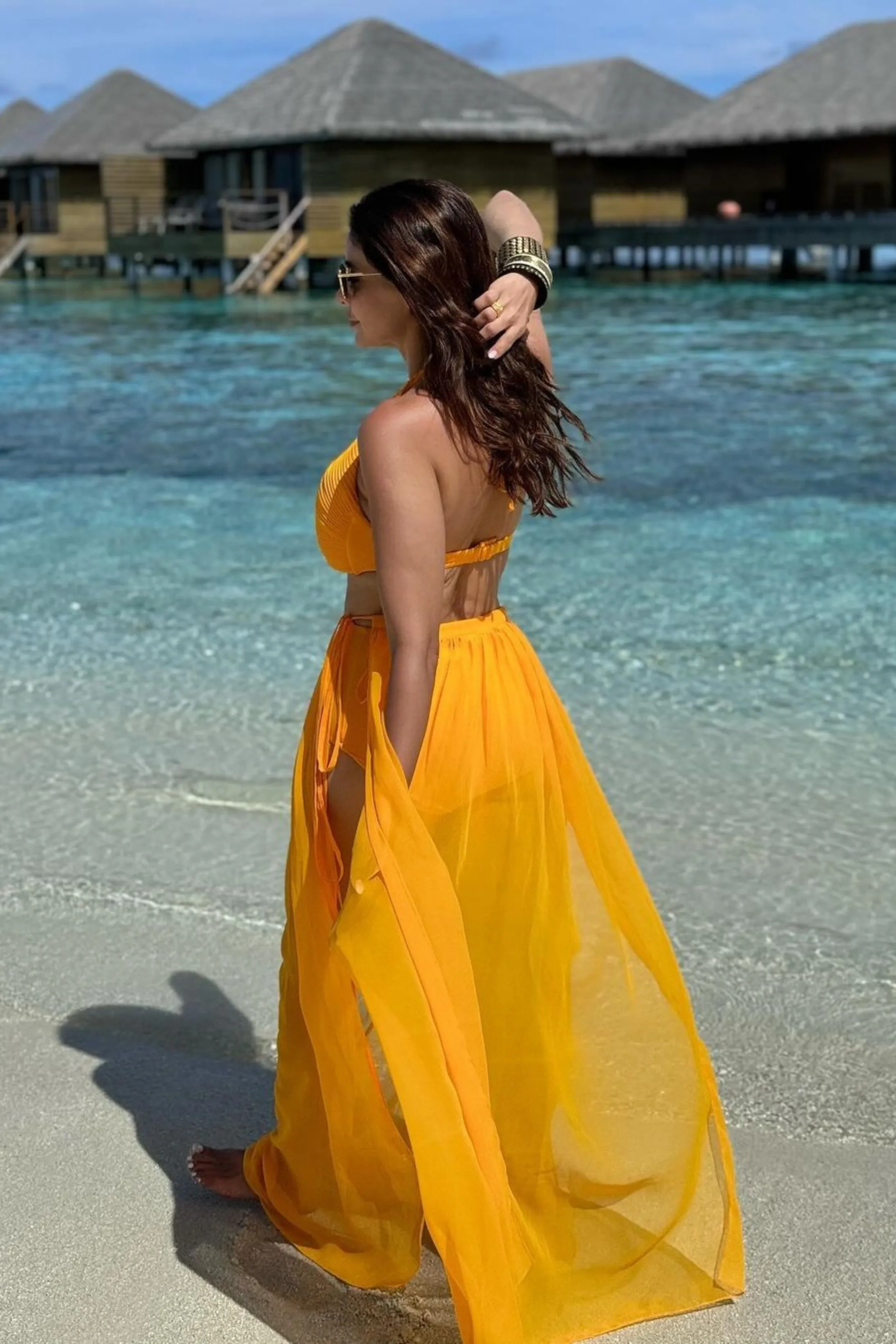 Aamna Sharif in our How’s it going sarong skirt