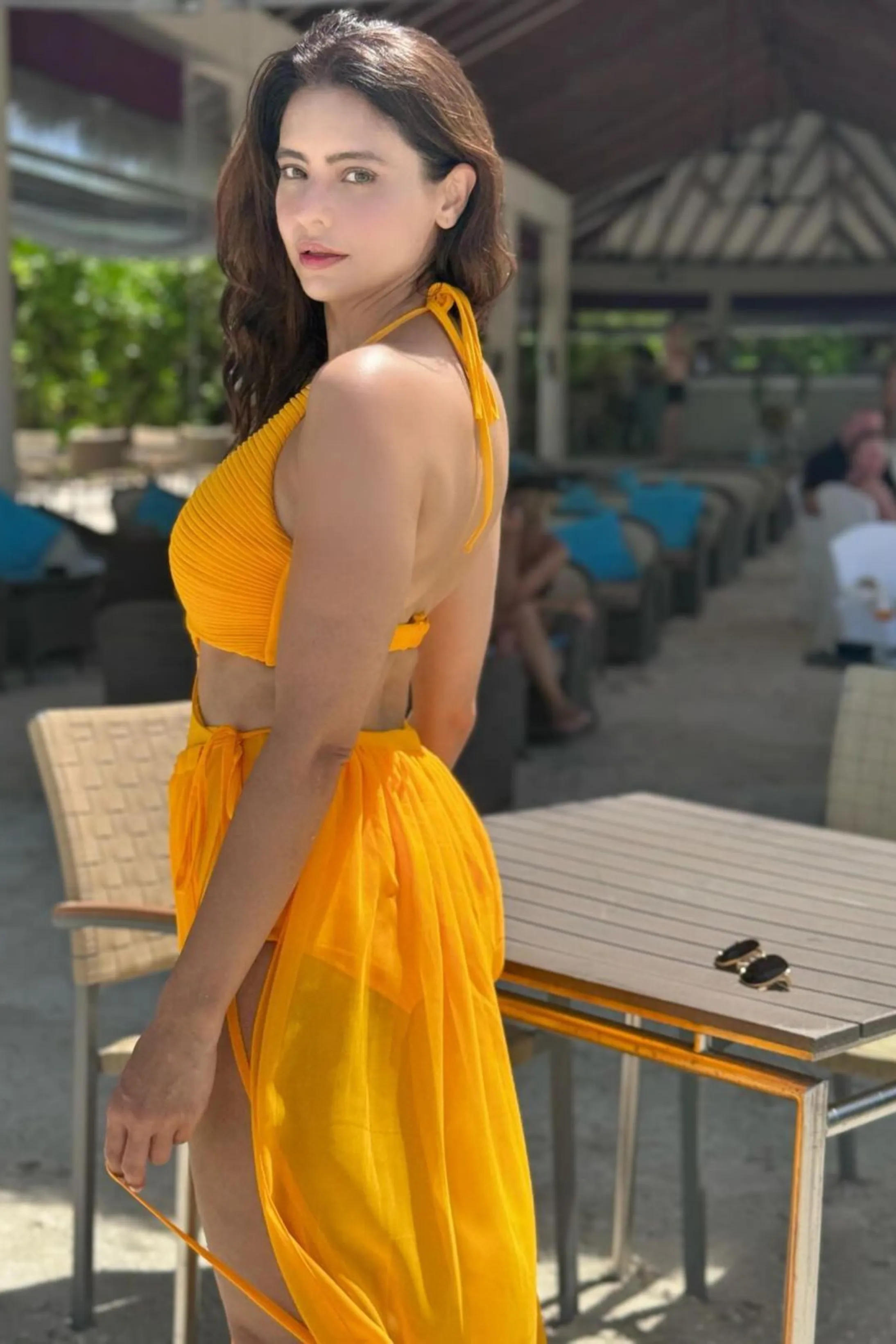 Aamna Sharif in our How’s it going sarong skirt