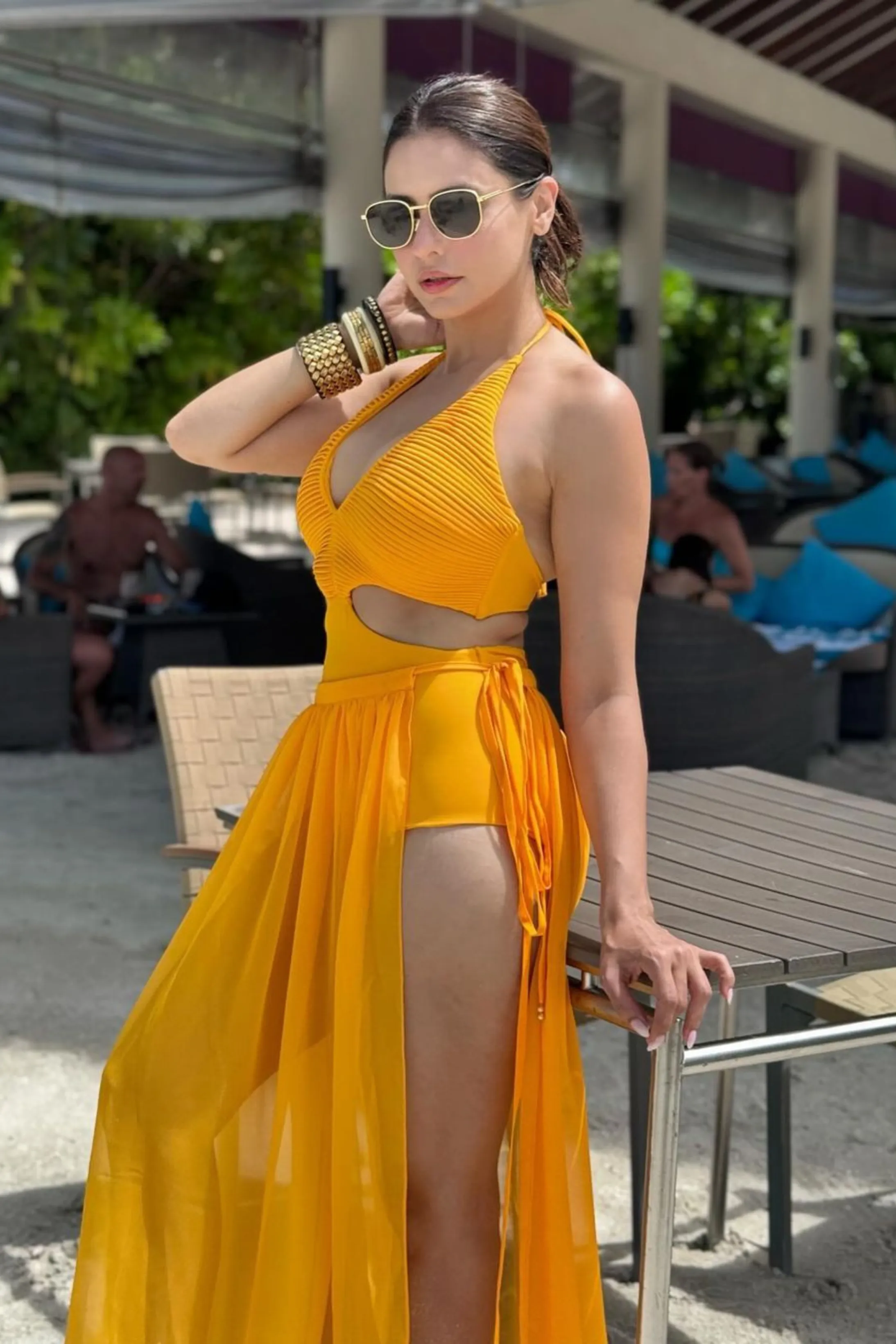 Aamna Sharif in our How’s it going sarong skirt