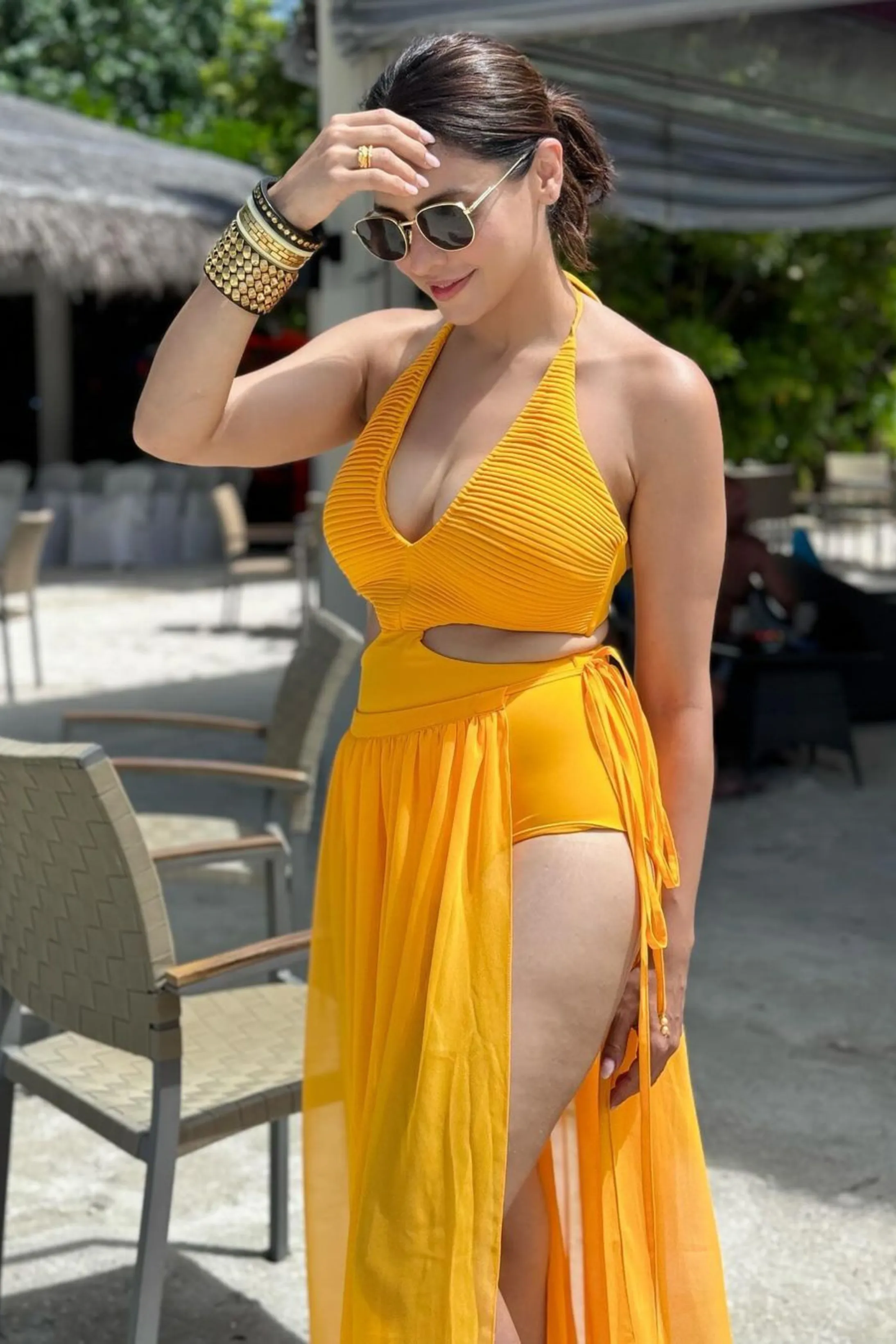 Aamna Sharif in our How’s it going sarong skirt