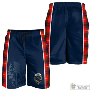 Abernethy Tartan Men's Shorts with Family Crest and Scottish Thistle Vibes Sport Style