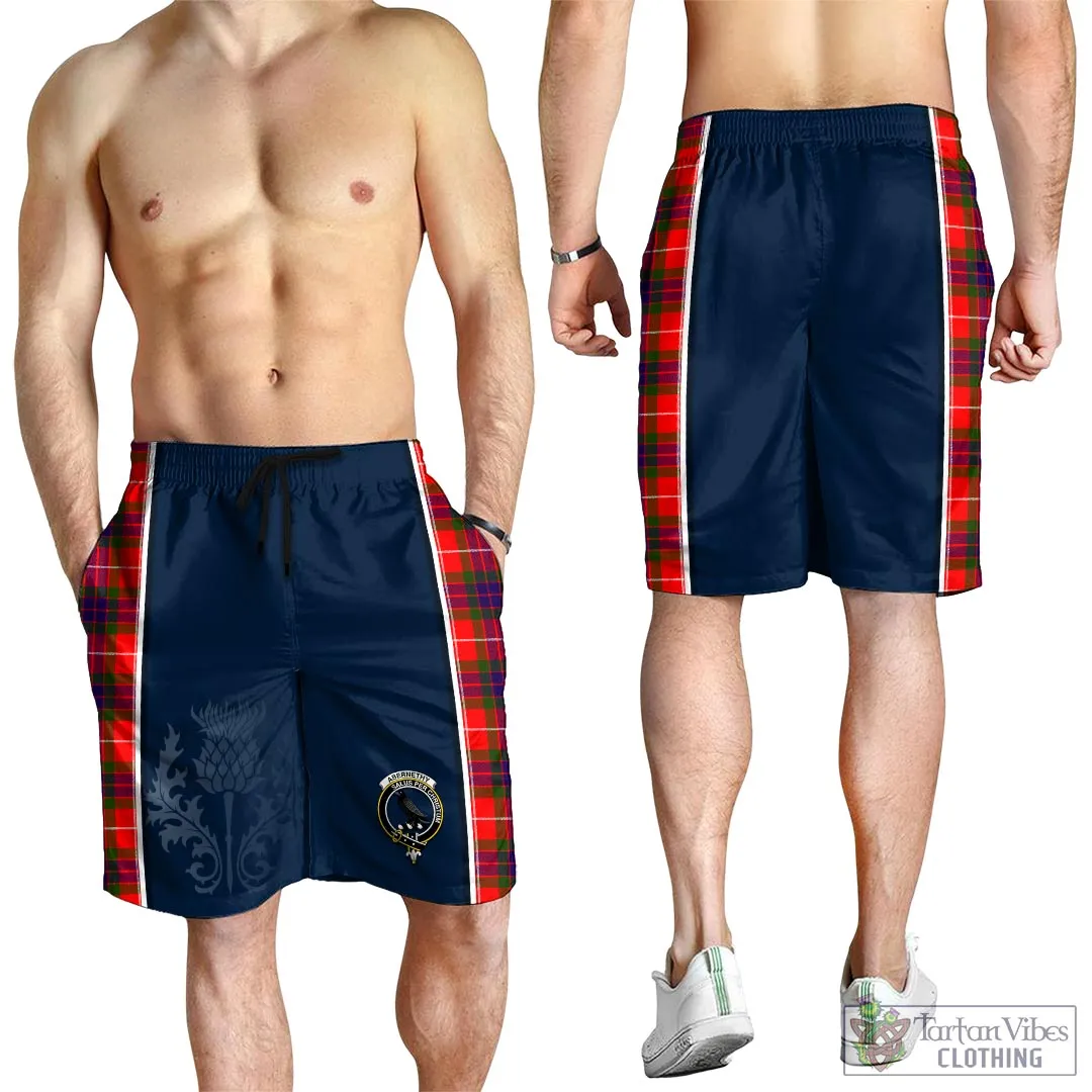 Abernethy Tartan Men's Shorts with Family Crest and Scottish Thistle Vibes Sport Style