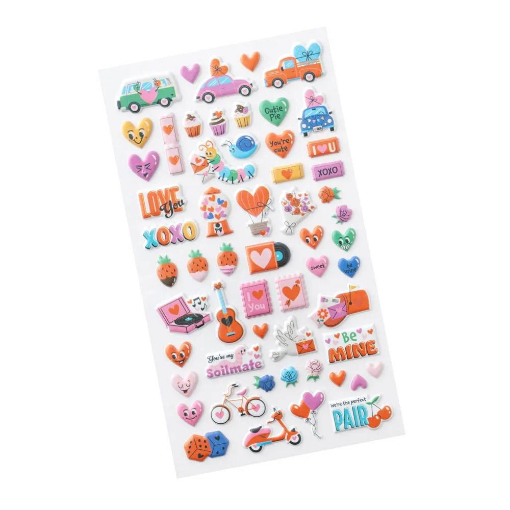 American Crafts Cutie Pie Puffy Stickers 57/Pkg*