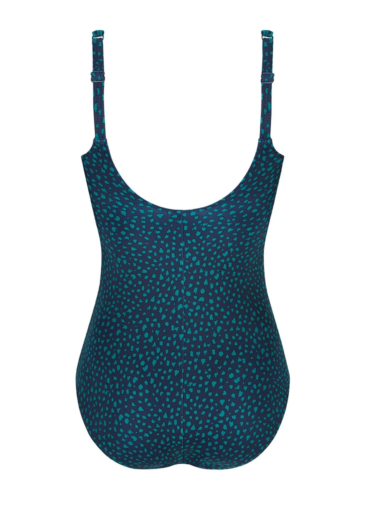 Amoena Manila Sarong Mastectomy Swimsuit - Teal/Navy