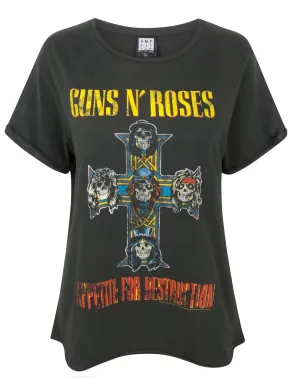 Amplified Guns N Roses Appetite For Destruction Women's Boyfriend Fit T-Shirt