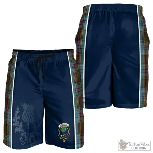 Anderson Tartan Men's Shorts with Family Crest and Scottish Thistle Vibes Sport Style