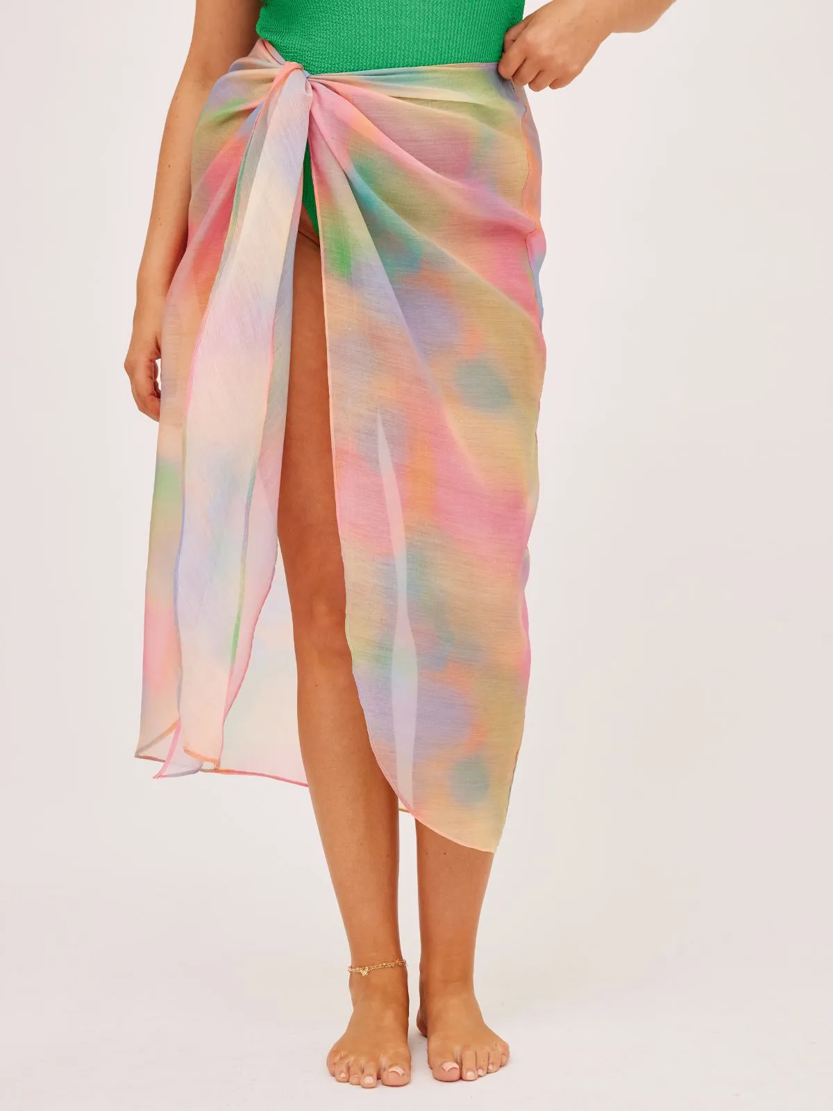Aurelia Sheer Beach Sarong / Pastel Ombre
