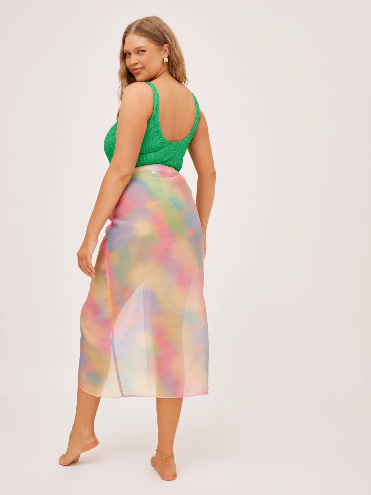 Aurelia Sheer Beach Sarong / Pastel Ombre