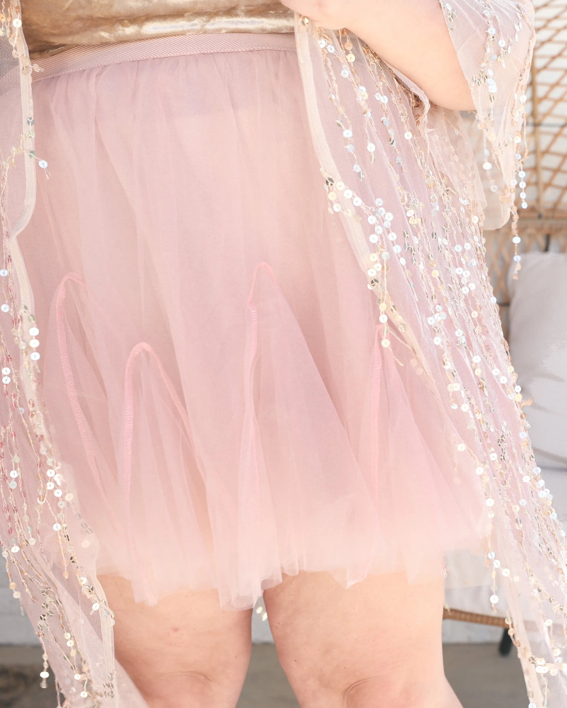 Bellmore Blush Tulle Skirt (PLUS)