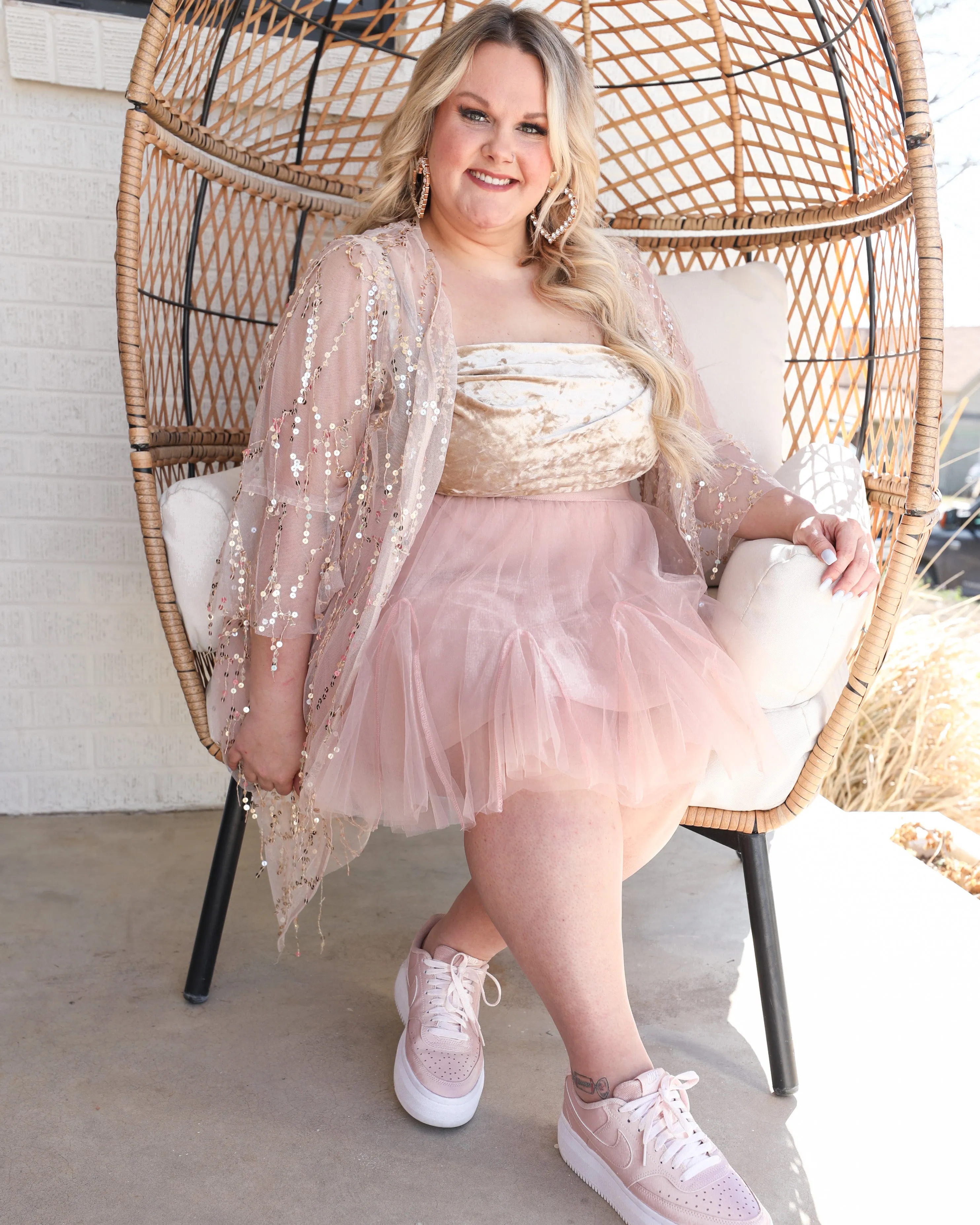 Bellmore Blush Tulle Skirt (PLUS)