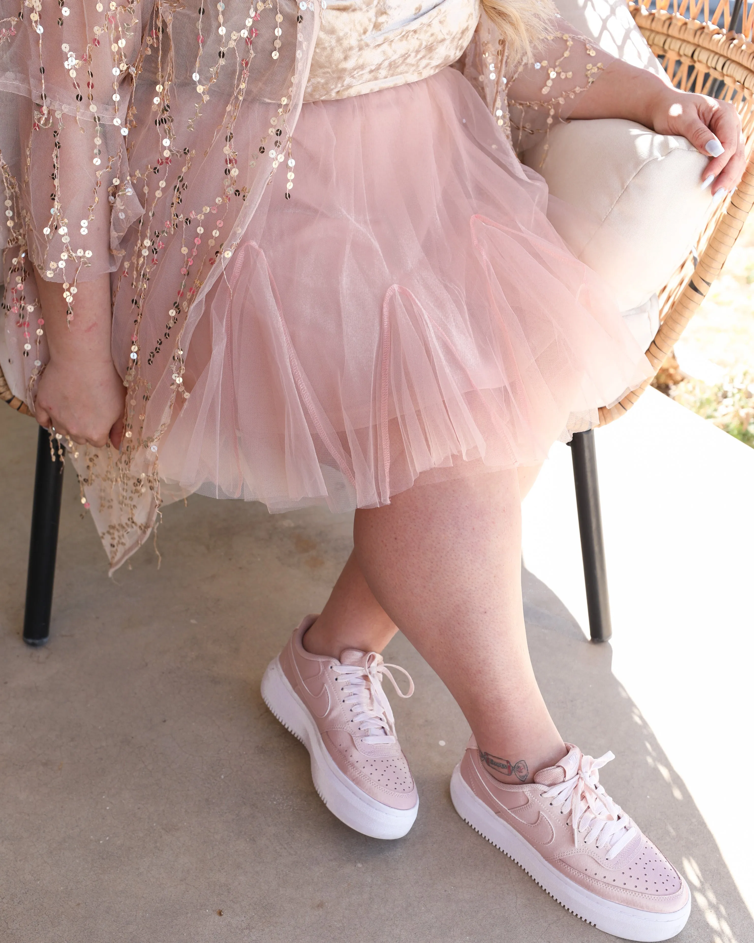 Bellmore Blush Tulle Skirt (PLUS)