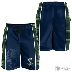 Blyth Tartan Men's Shorts with Family Crest and Scottish Thistle Vibes Sport Style