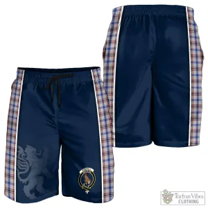 Boswell Tartan Men's Shorts with Family Crest and Lion Rampant Vibes Sport Style