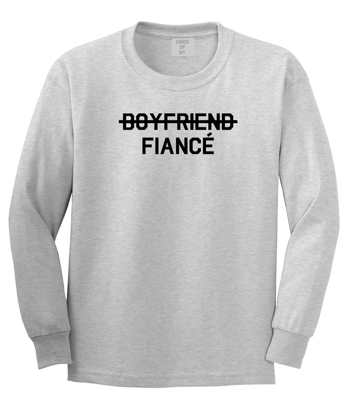 Boyfriend Fiance Engagement Mens Long Sleeve T-Shirt