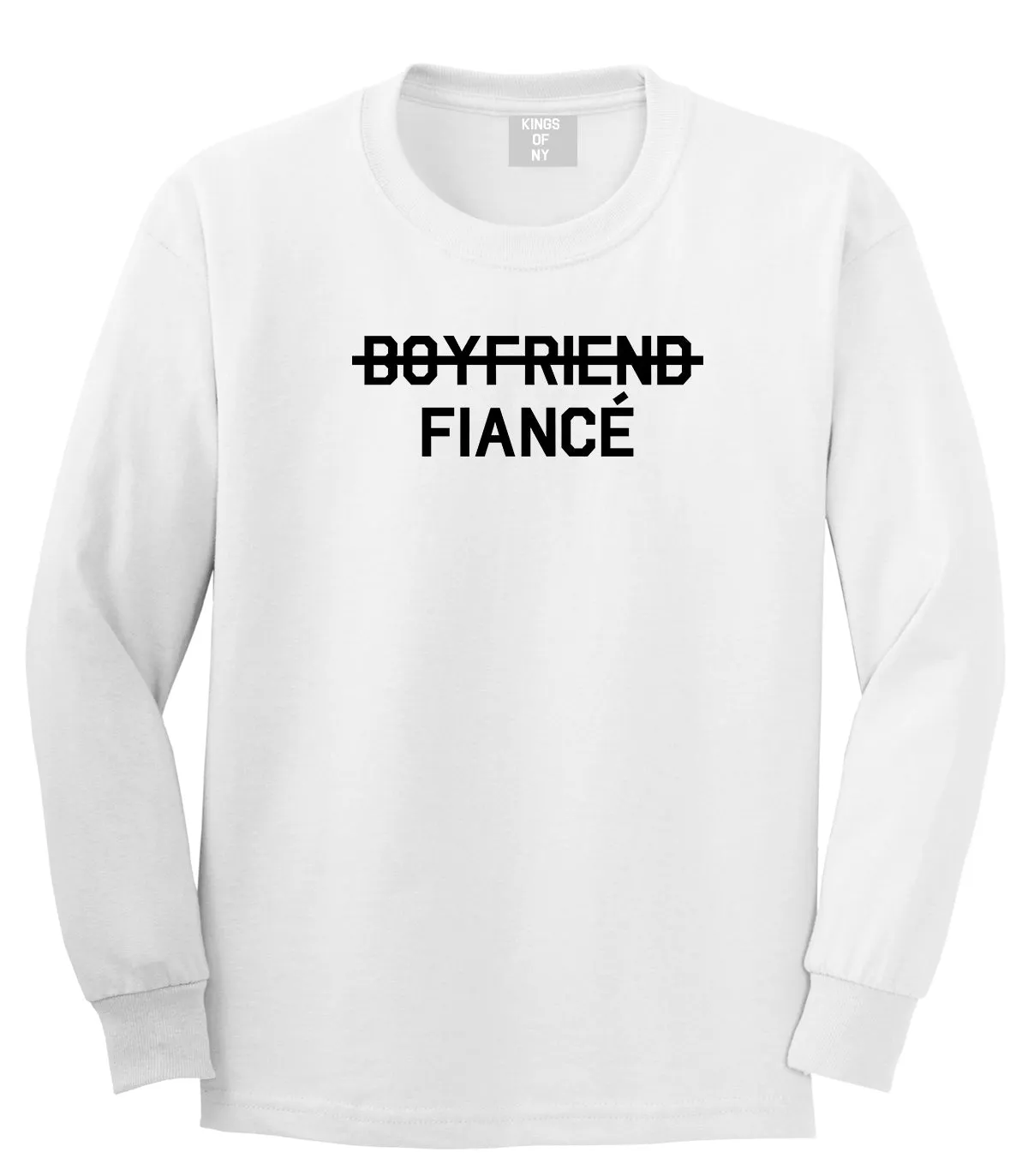 Boyfriend Fiance Engagement Mens Long Sleeve T-Shirt