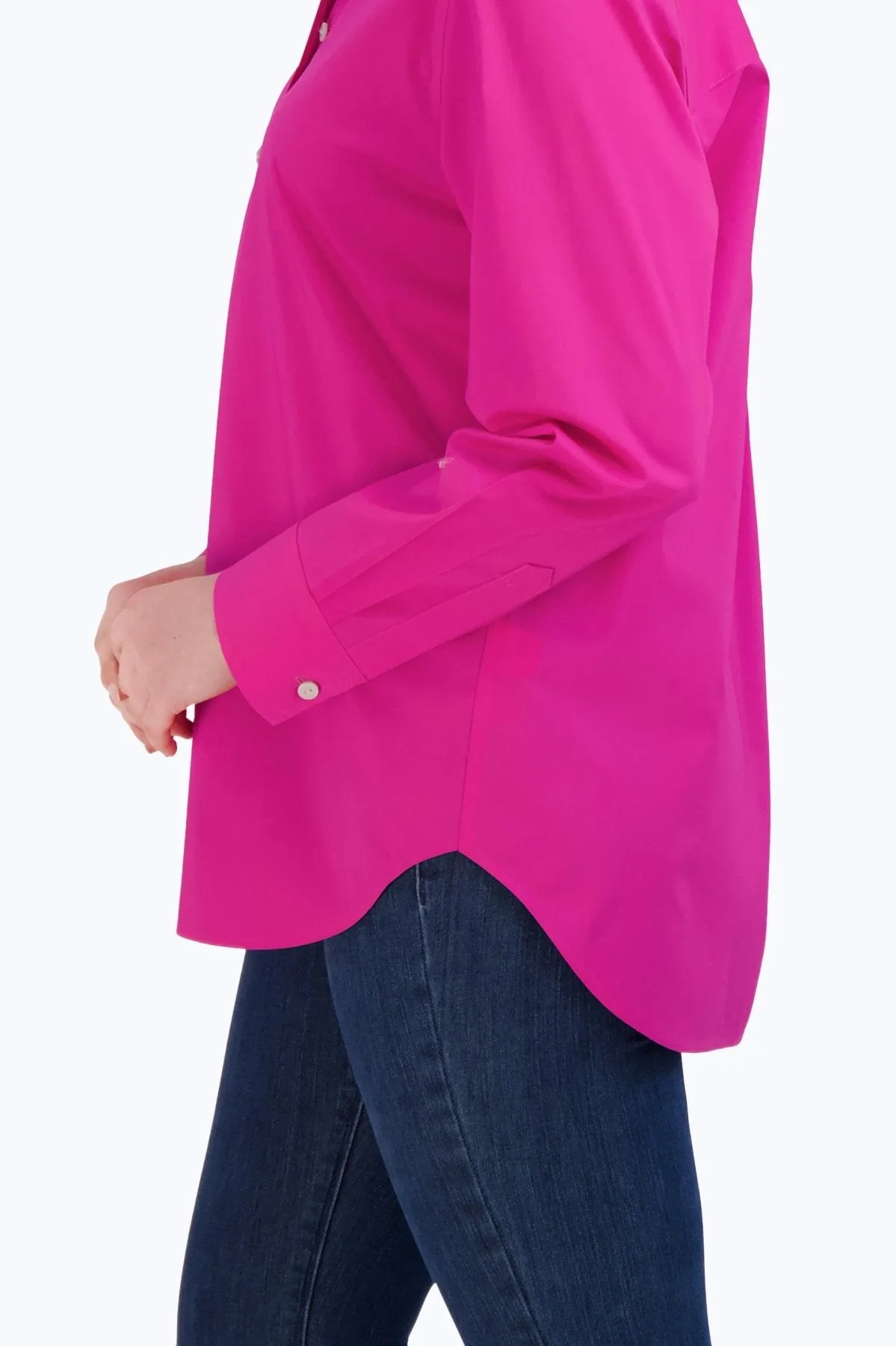 Boyfriend Long Sleeve Essential Stretch No Iron Tunic