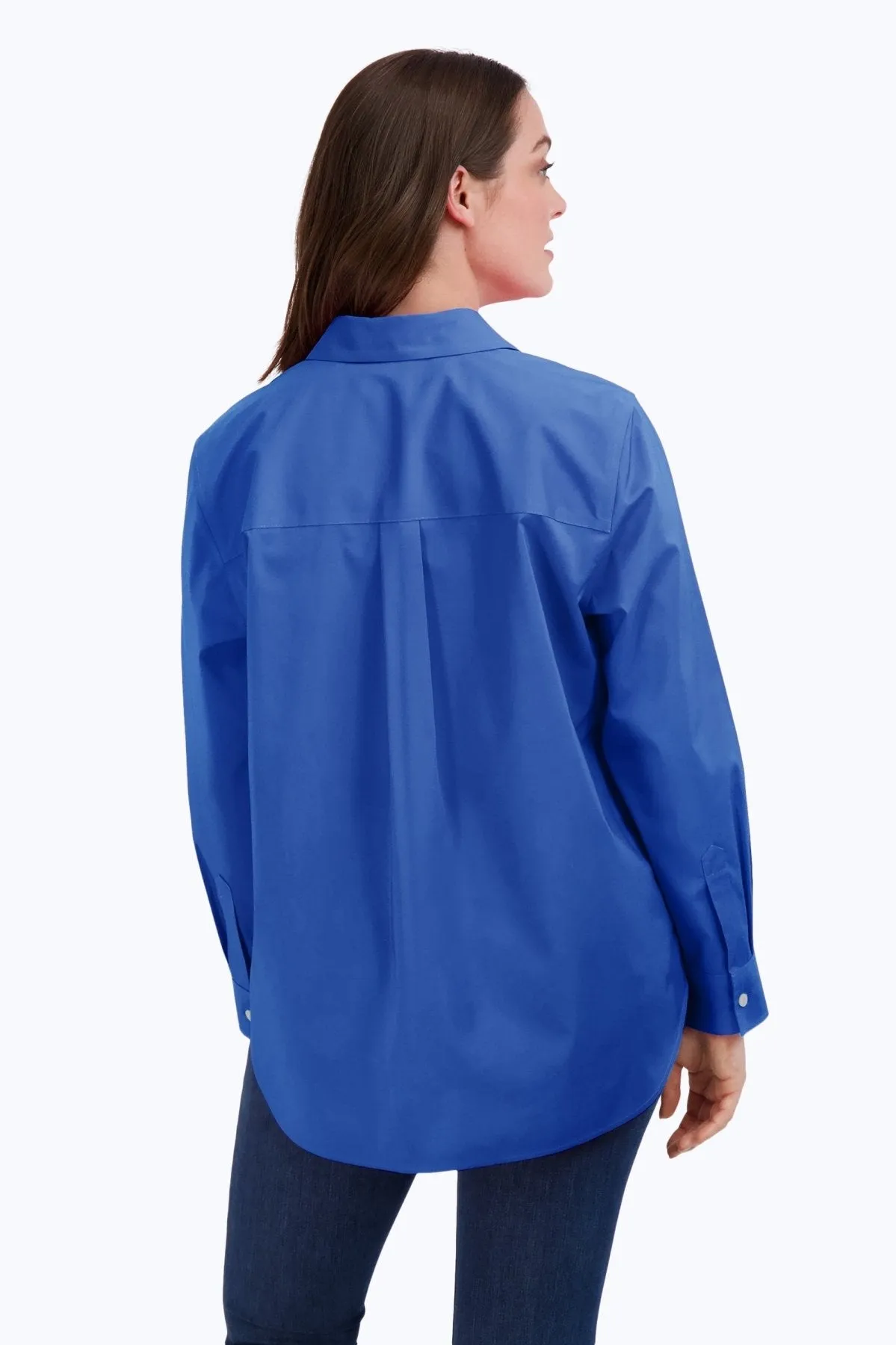 Boyfriend Long Sleeve Essential Stretch No Iron Tunic