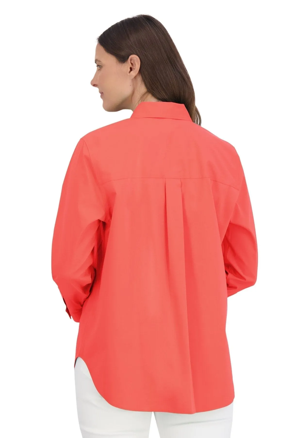 Boyfriend Long Sleeve Essential Stretch No Iron Tunic