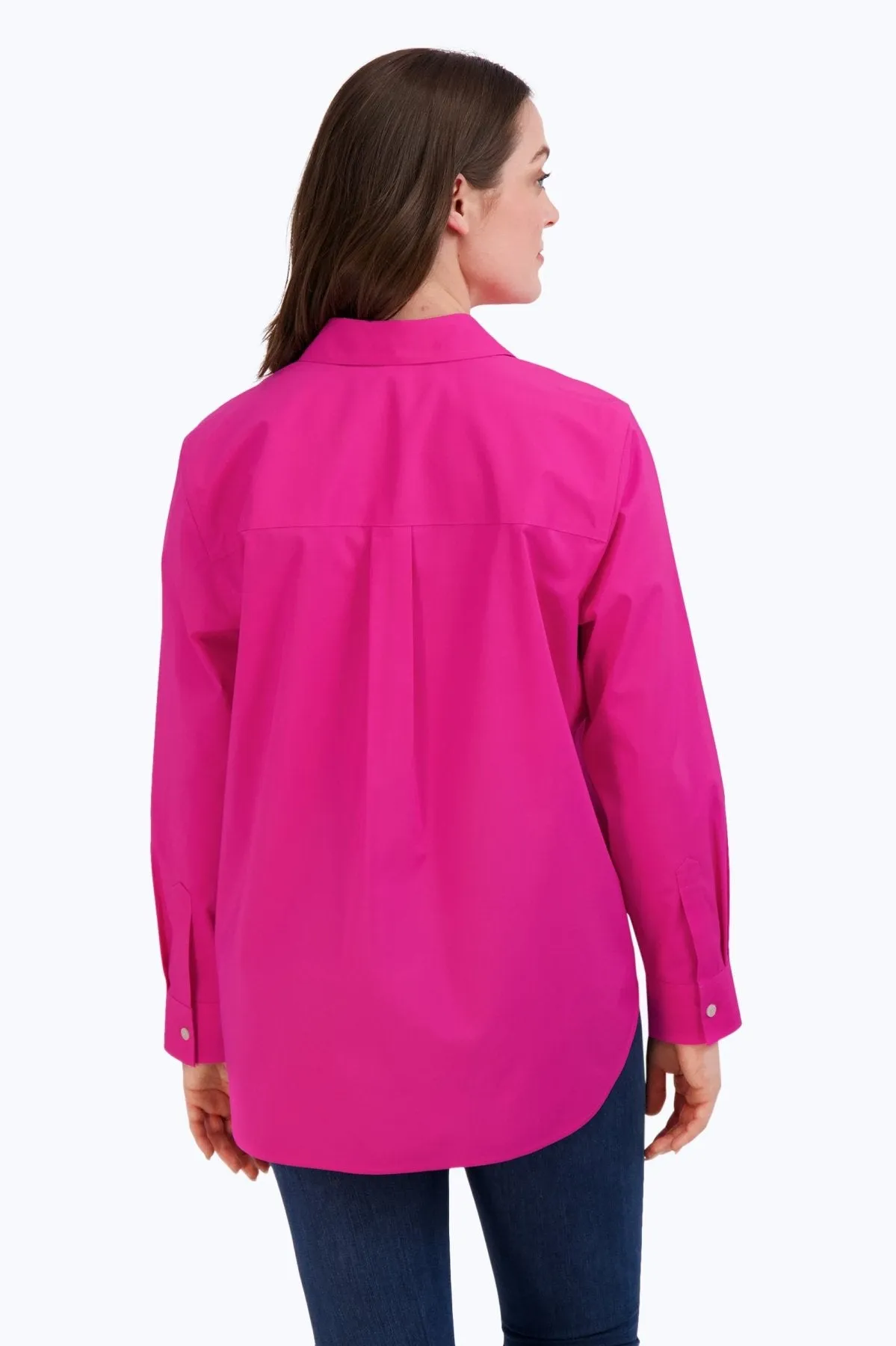Boyfriend Long Sleeve Essential Stretch No Iron Tunic