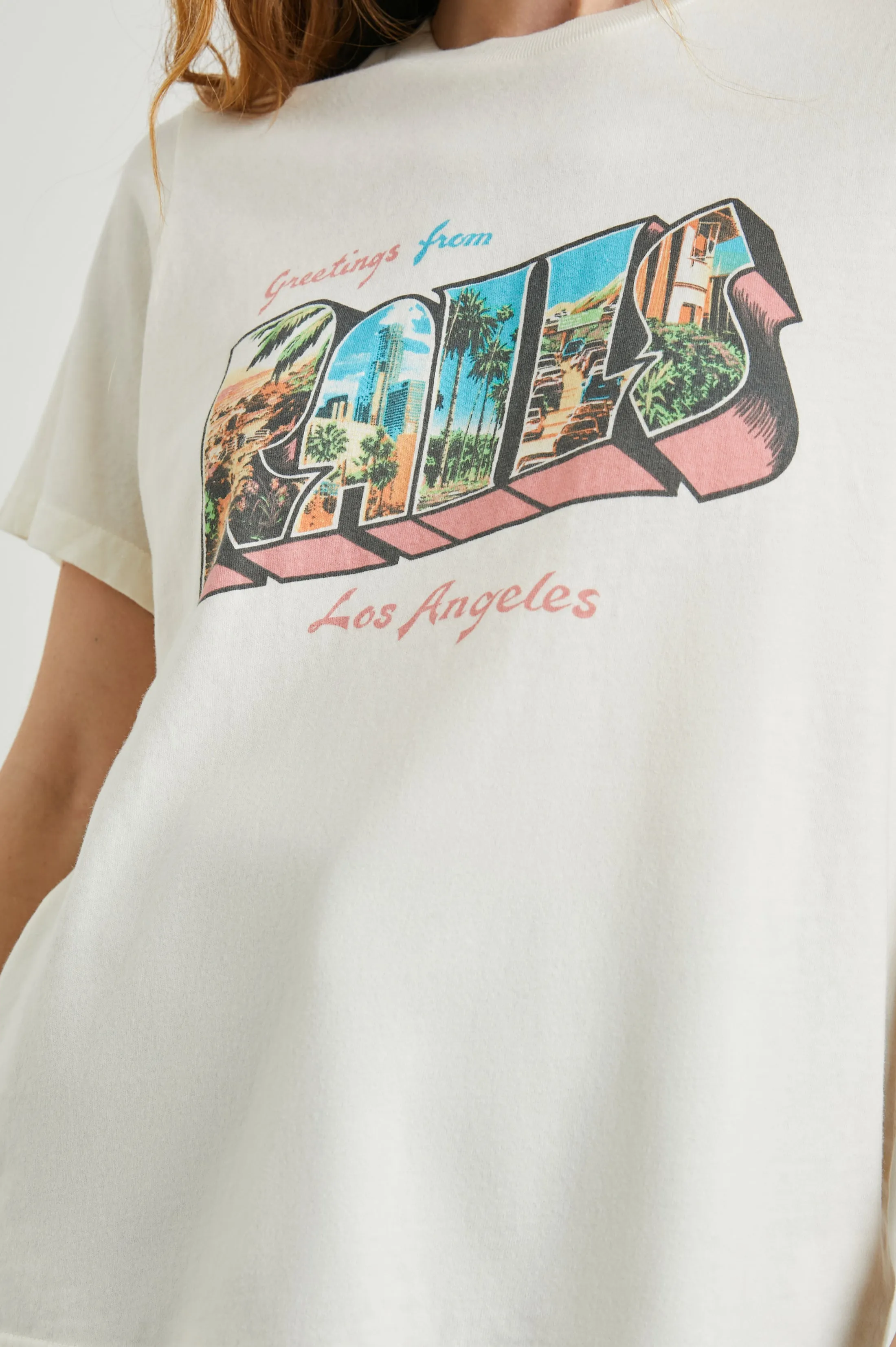 BOYFRIEND T-SHIRT - RAILS LOS ANGELES ECRU