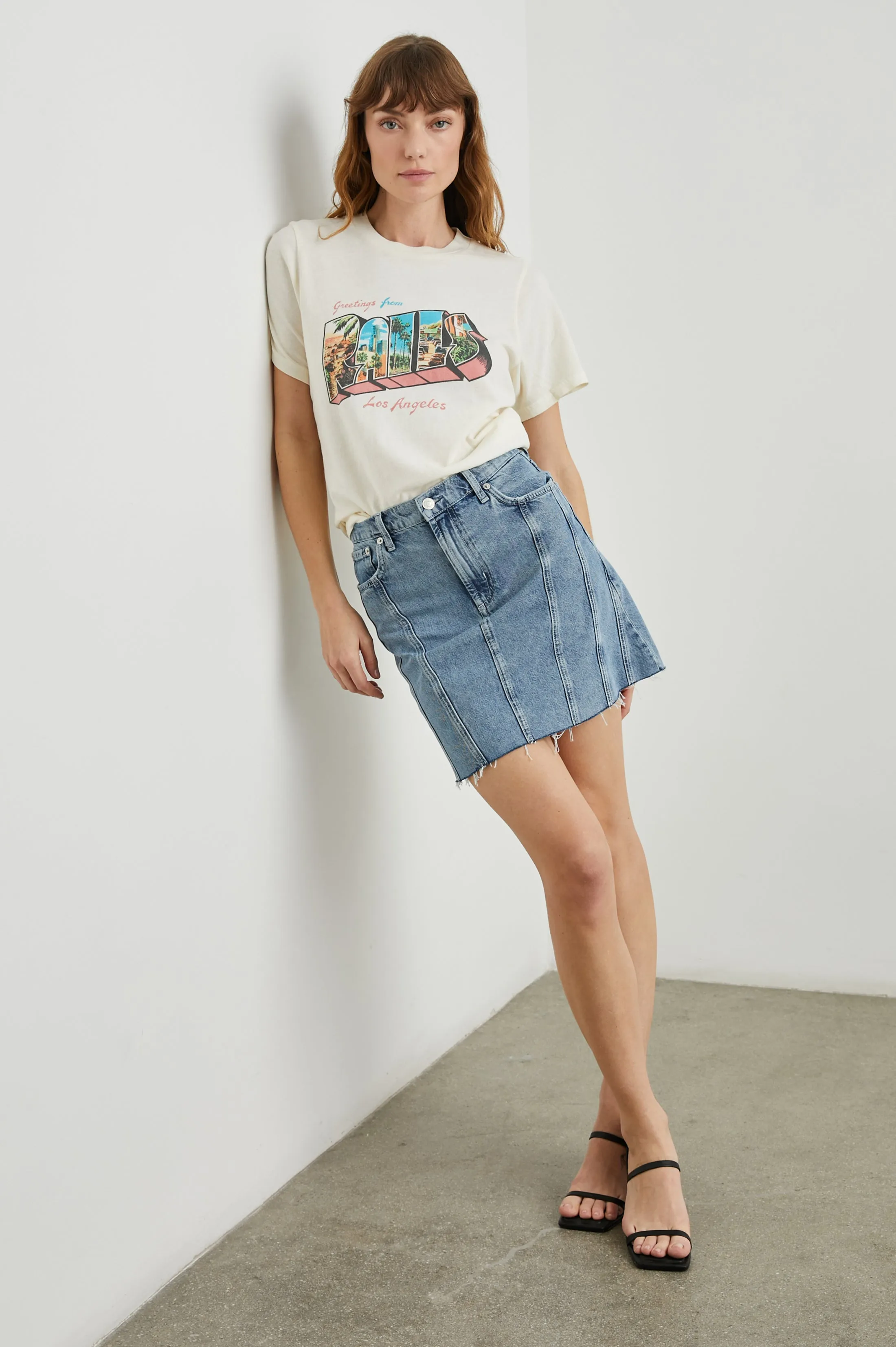 BOYFRIEND T-SHIRT - RAILS LOS ANGELES ECRU