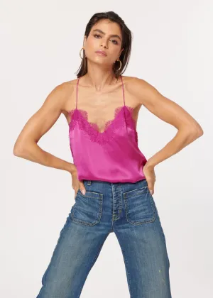 Cami NYC - Racer Charmeuse Cami in Magenta