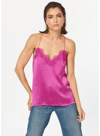 Cami NYC - Racer Charmeuse Cami in Magenta