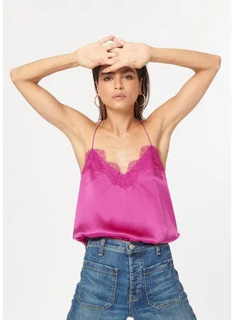 Cami NYC - Racer Charmeuse Cami in Magenta