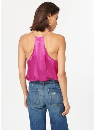 Cami NYC - Racer Charmeuse Cami in Magenta