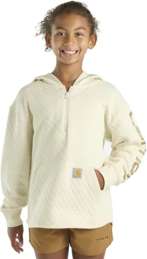 Carhartt Girls' Hoodie Fleece Half-Zip Pullover Hooded Sweatshirt