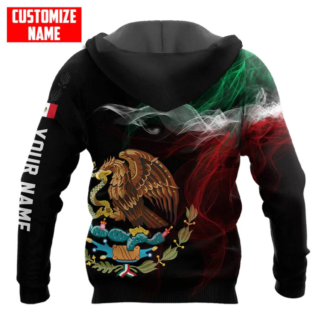 Custom Mexico Smoke Line Hoodie, 3D Full Printed Mexico Hoodie