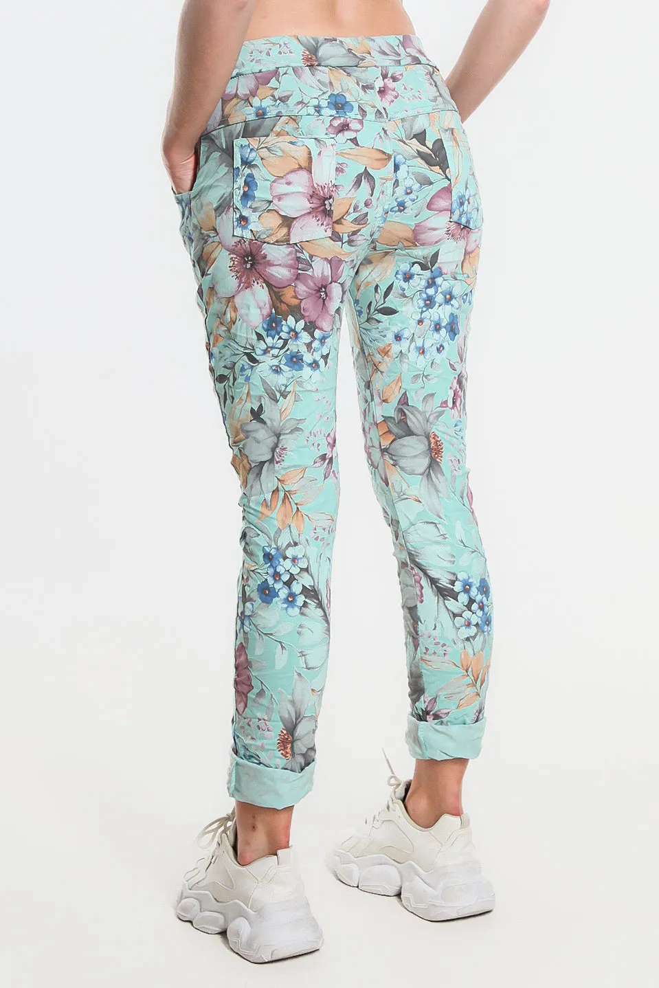 Daelyn Multi-Flower Pull On Pant (PL707M)