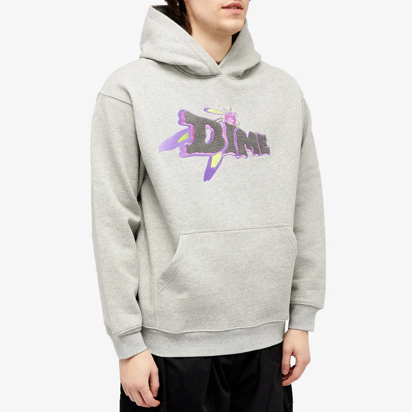 Dime Encino Chenille Hoodie in Heather Gray