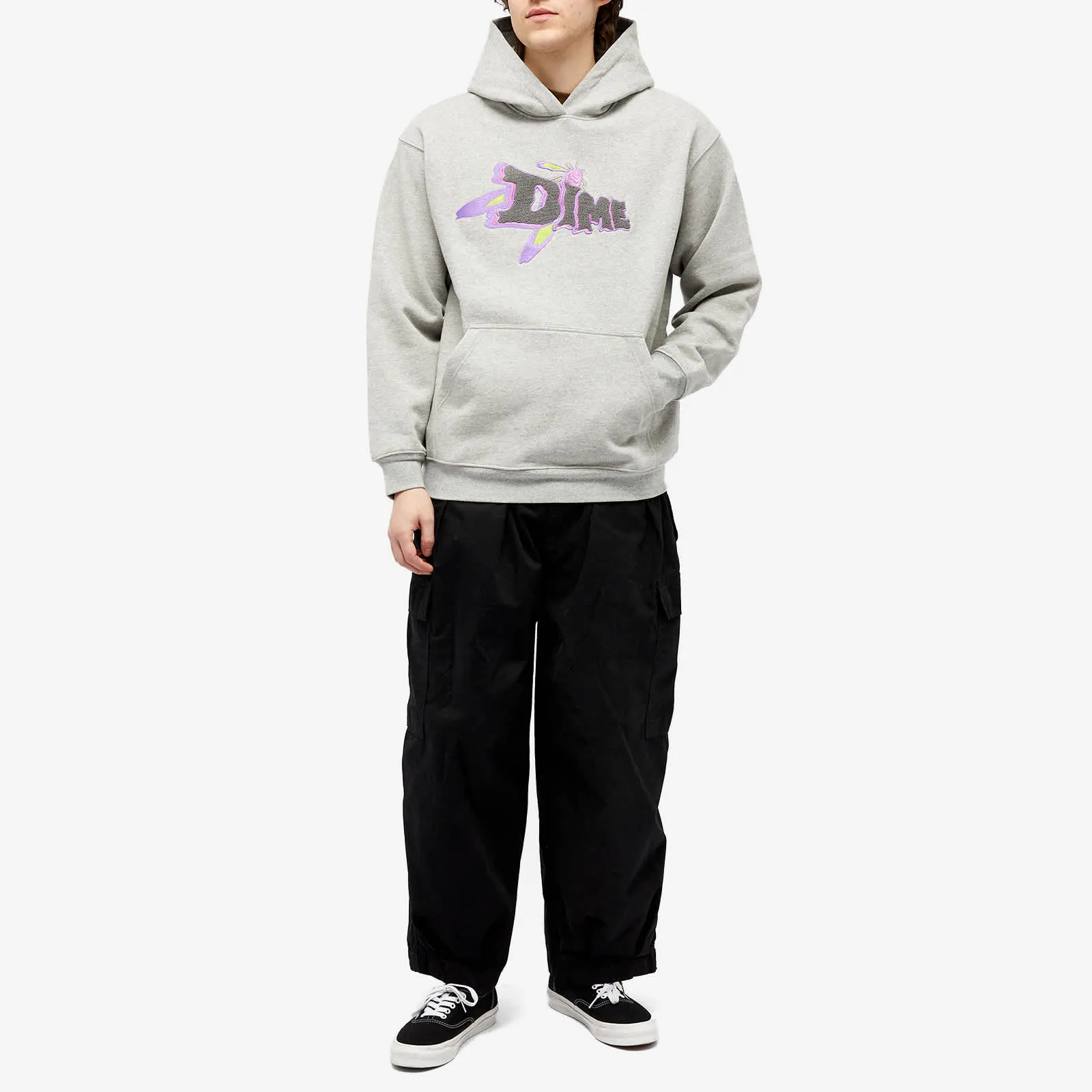 Dime Encino Chenille Hoodie in Heather Gray