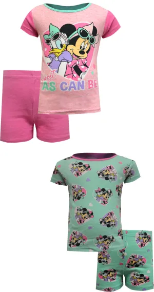 Disney Junior Minnie and Daisy 2 Pair Cotton Infant Pajamas