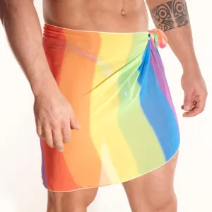 Elegant Sheer Rainbow Mini Sarong Wrap