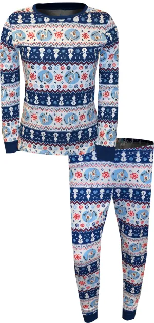 Frozen Olaf Fair Isle Cotton Thermal Style Pajama Set