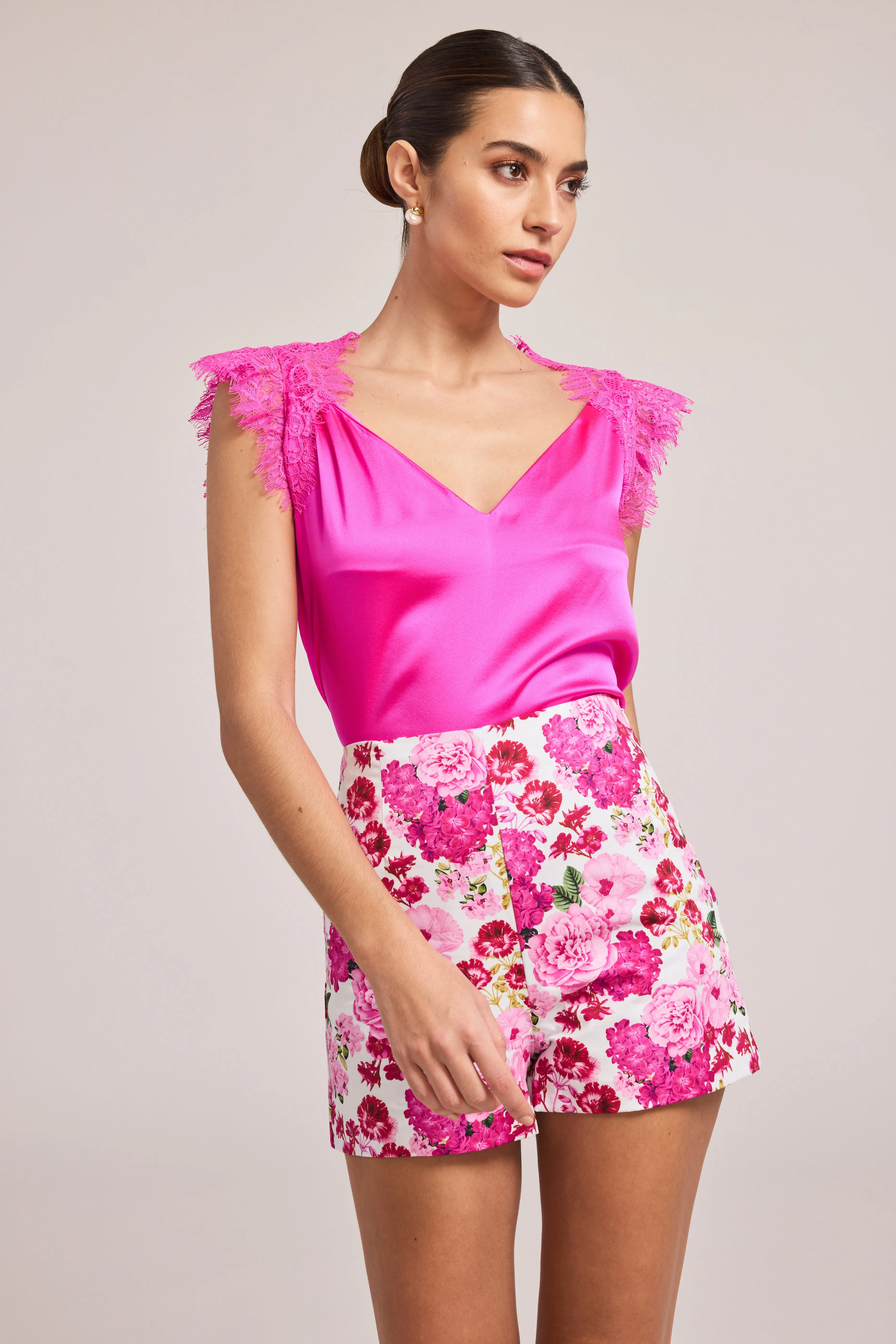GEN Arcelia Lace Hot Pink Top