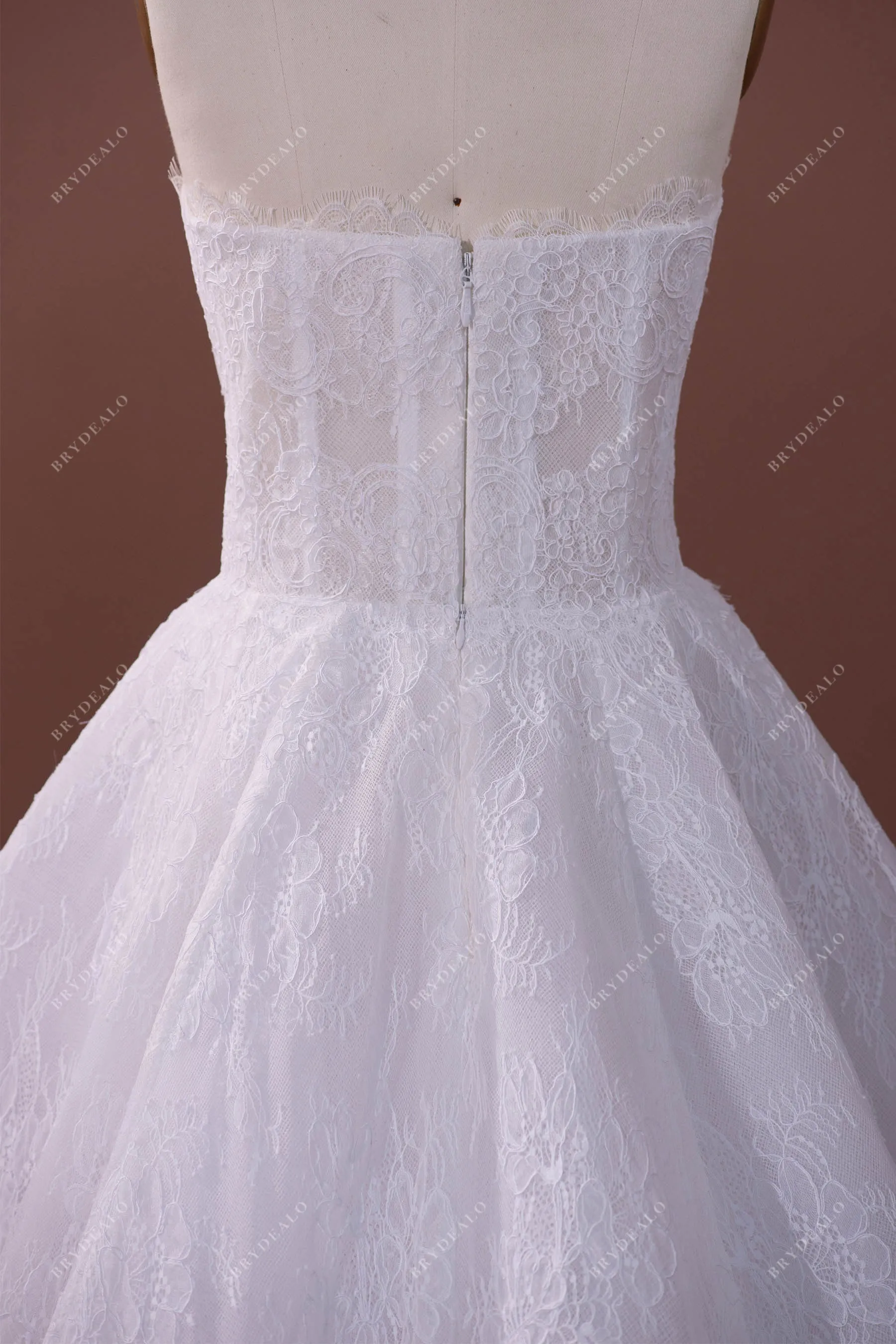 High-End Lace Sweetheart Corset Puffy A-line Wedding Gown