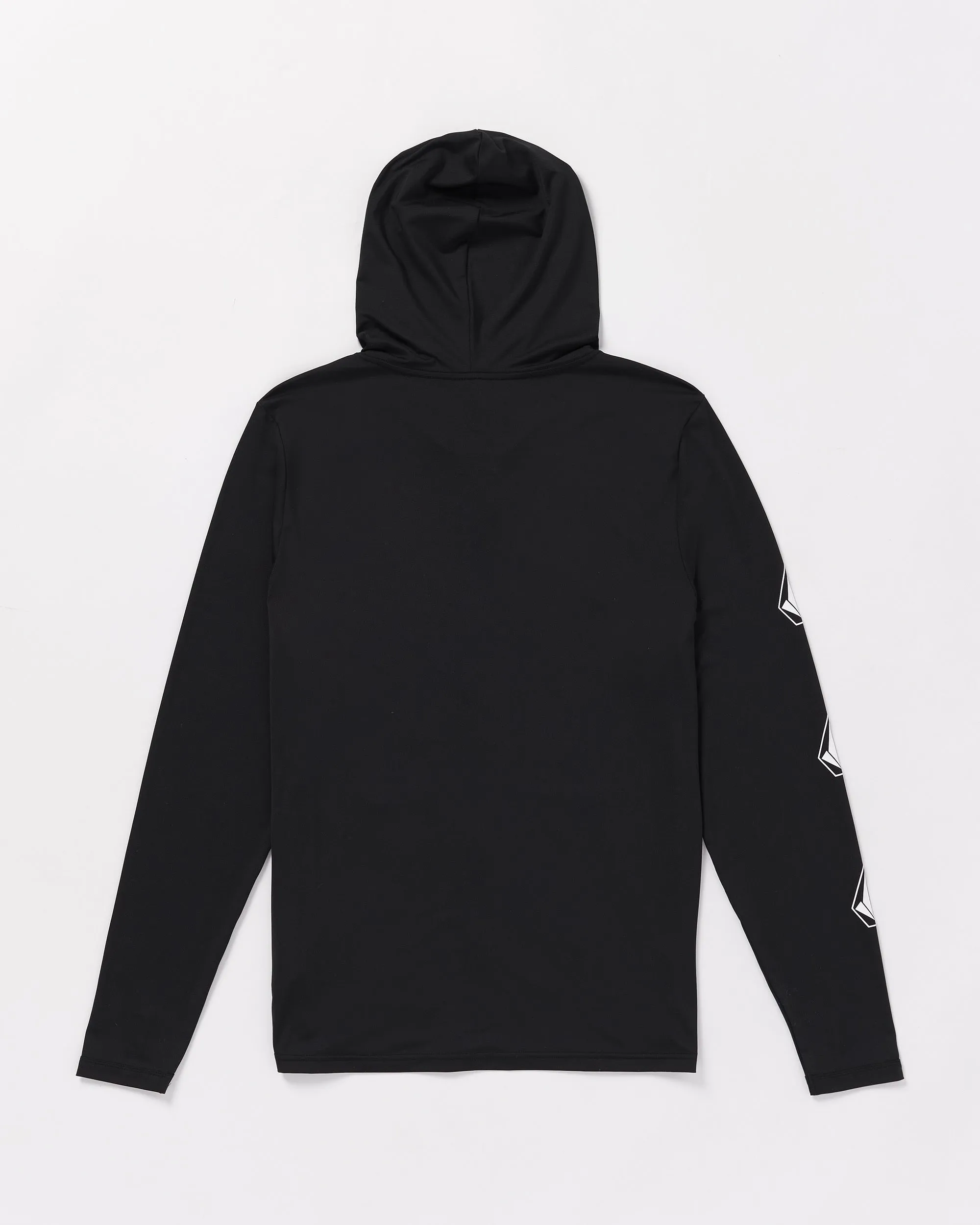 Iconic Stone Long Sleeve Hooded Rashguard - Black