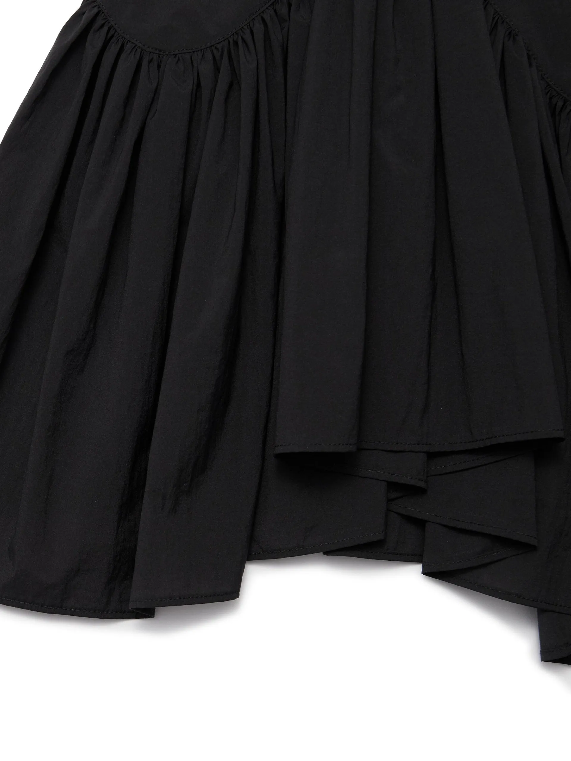Irregular Hem Pleated Skirt