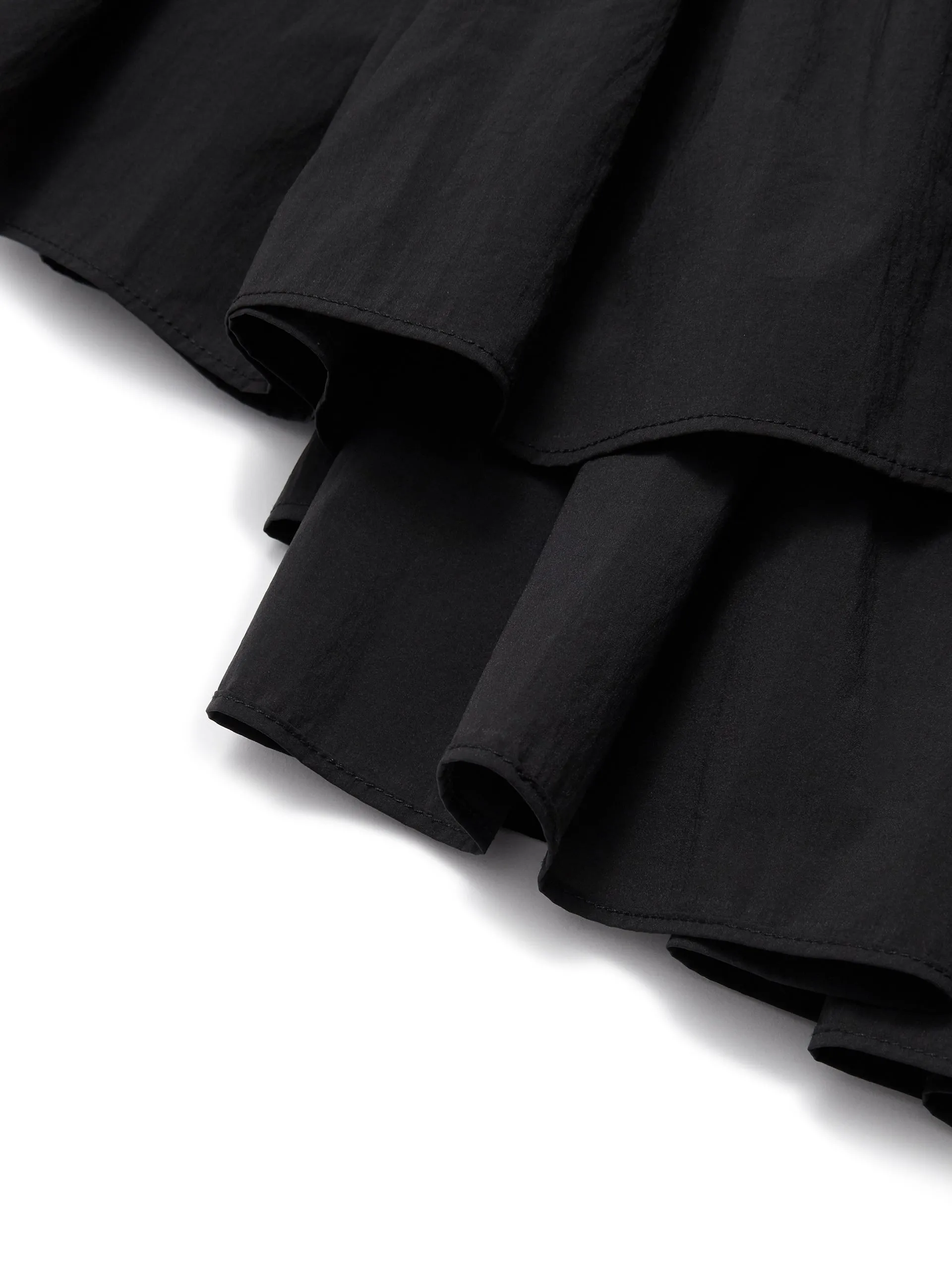 Irregular Hem Pleated Skirt