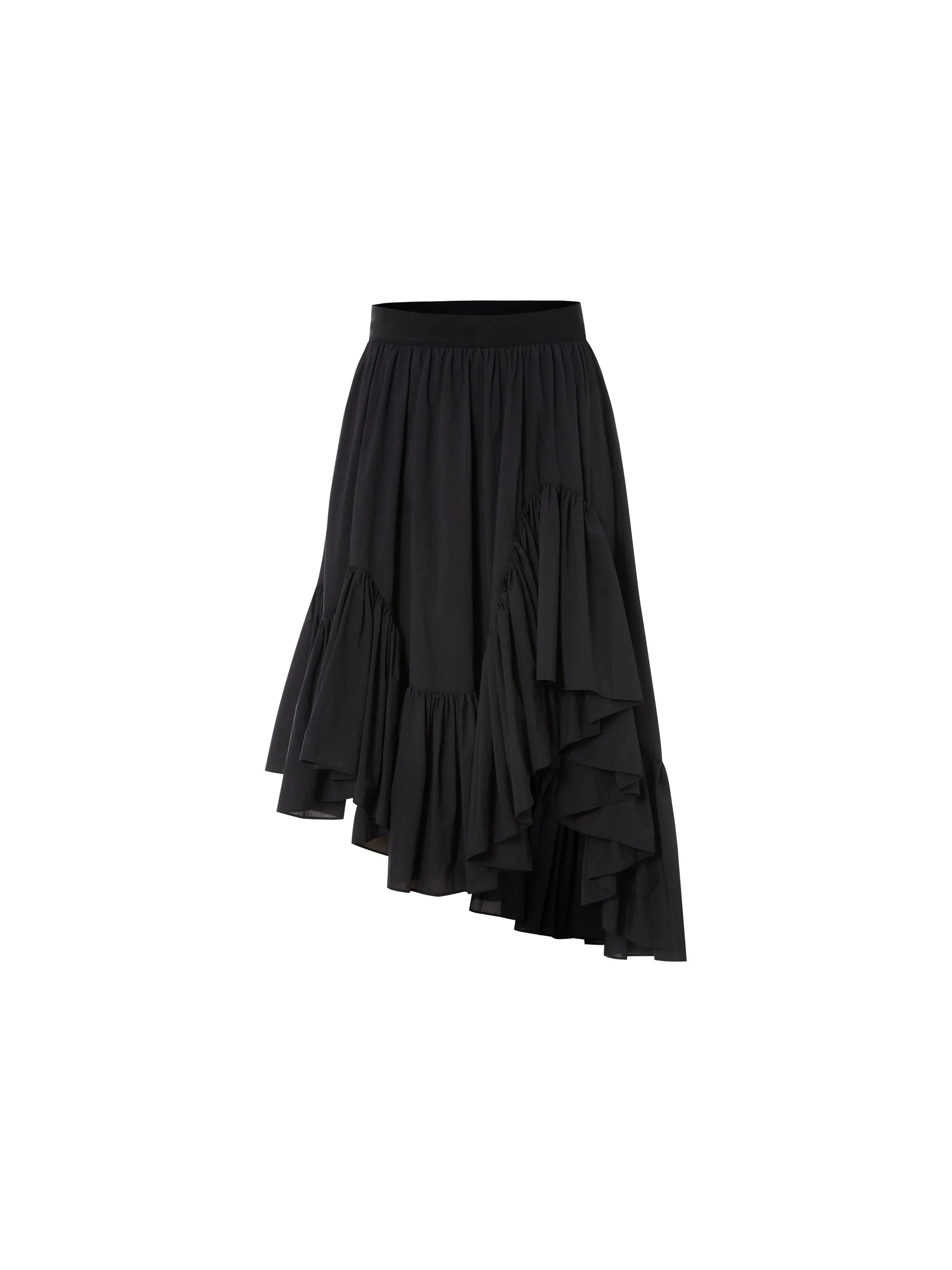 Irregular Hem Pleated Skirt