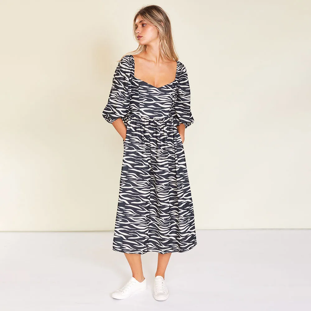 Kadie Dress (Zebra)