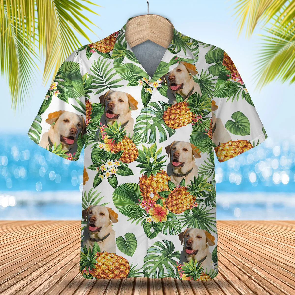 Labrador Retriever Tropical Pattern Hawaiian Shirt, Dog Hawaiian Shirt, summer gift for men and women