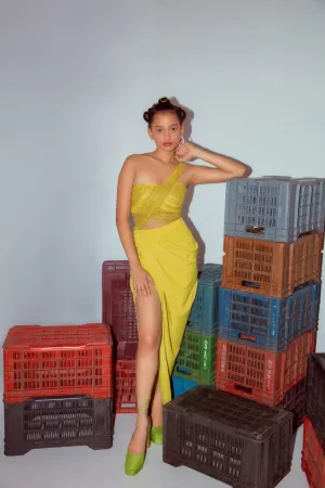 Lemon Yellow Sarong Skirt