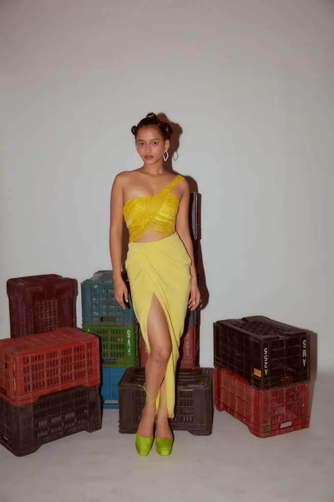Lemon Yellow Sarong Skirt