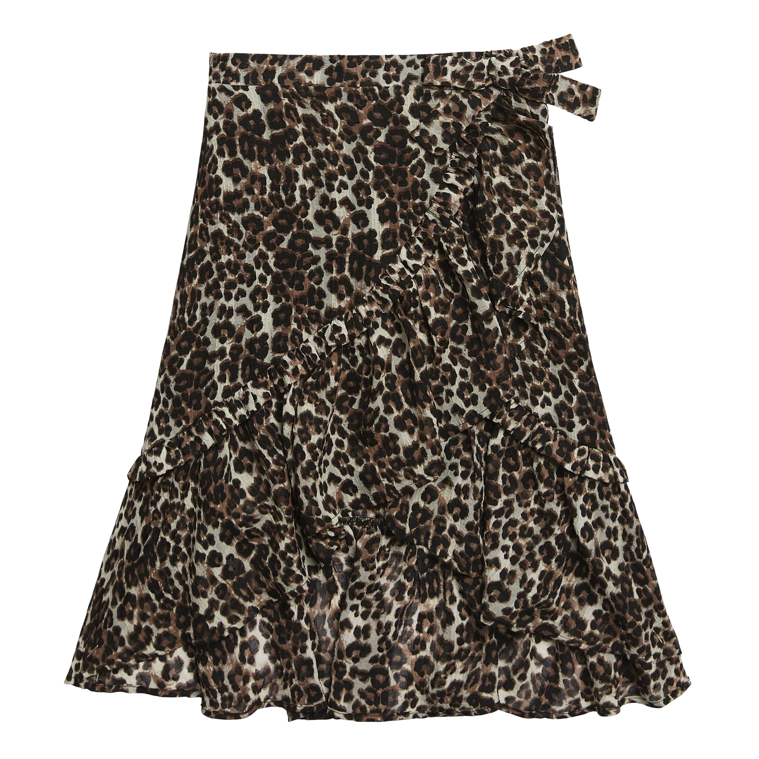 Leopard Side Tie Skirt