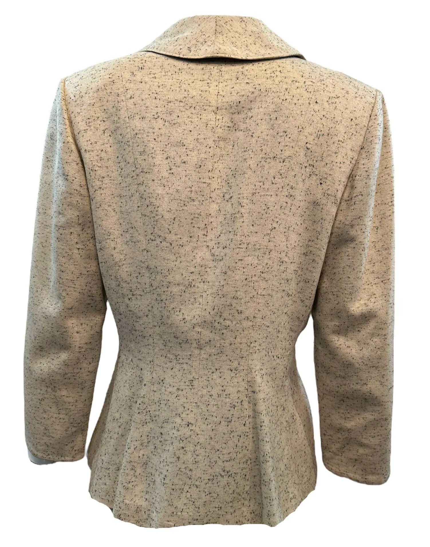 Lilli Ann 1950s Ivory Flecked Wool Skirt Suit