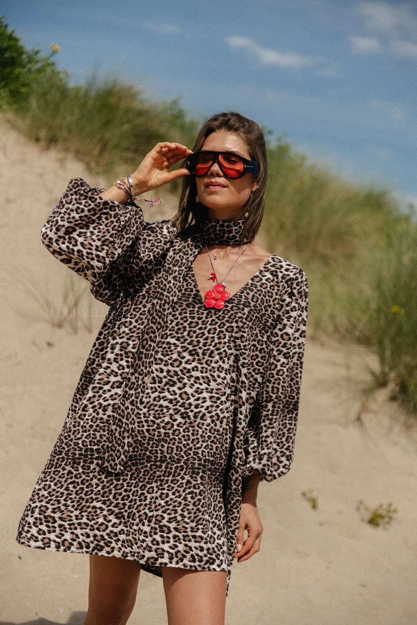 Livvy short dress leopard